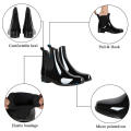 Easy On Bright Black Color Ankle Shoes Botines Mujer Women Waterproof Non-Slip Garden Rain Boots